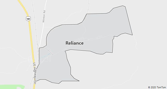 Map of Reliance, WY