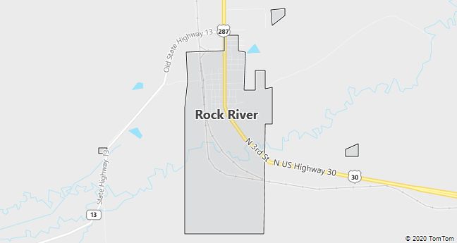 Map of Rock River, WY