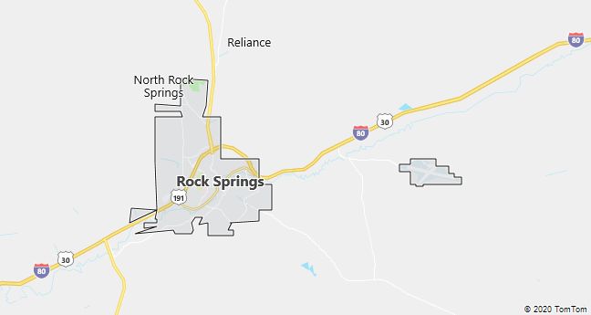 Map of Rock Springs, WY