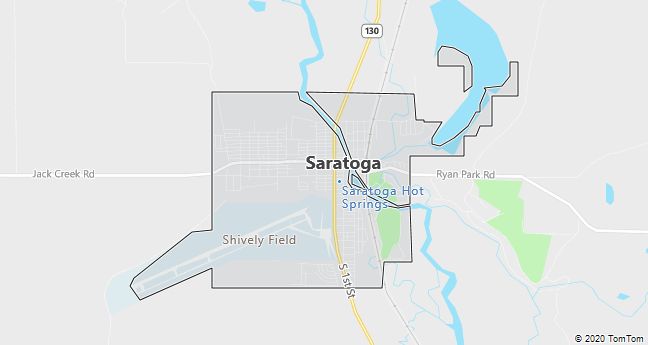 Map of Saratoga, WY