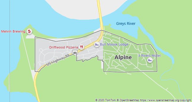 Map of Alpine, WY