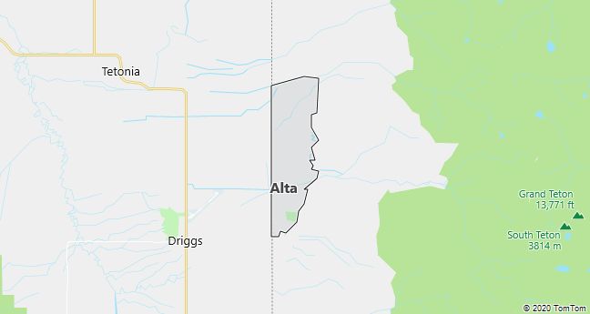 Map of Alta, WY