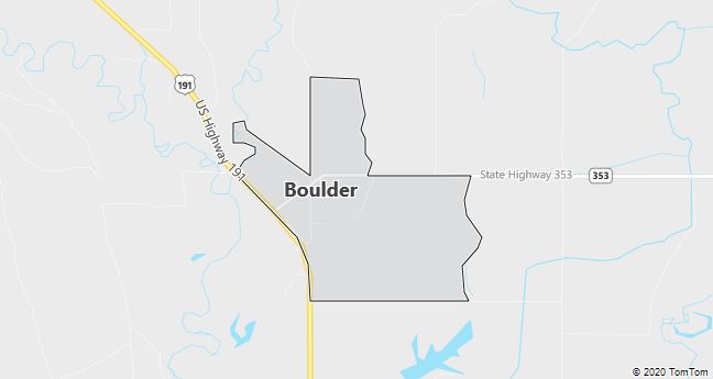 Map of Boulder, WY