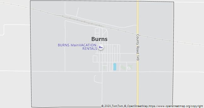 Map of Burns, WY