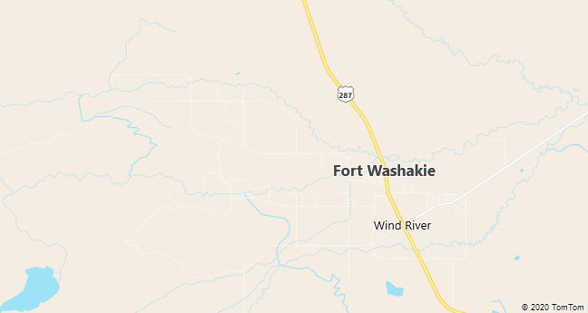 Map of Fort Washakie, WY