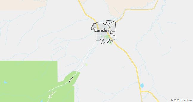 Map of Lander, WY