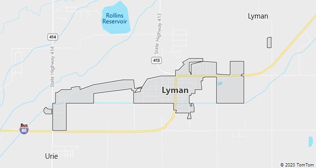 Map of Lyman, WY