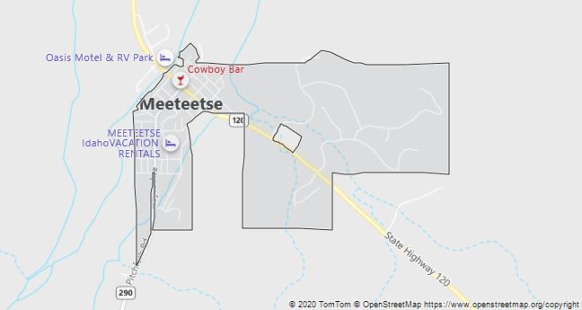 Map of Meeteetse, WY