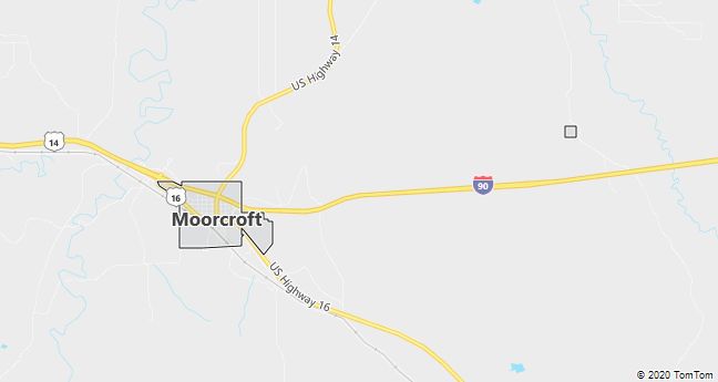 Map of Moorcroft, WY