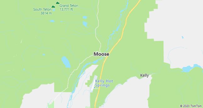 Map of Moose, WY