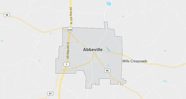 Map of Abbeville, AL