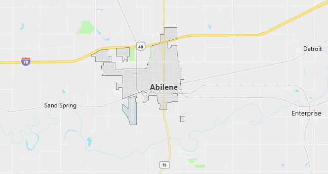 Map of Abilene, KS