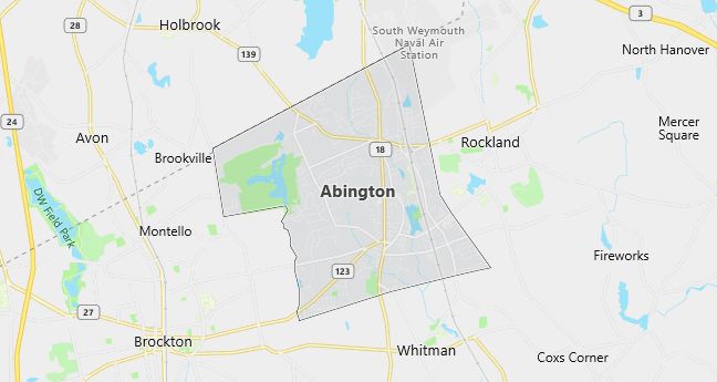 Map of Abington, MA