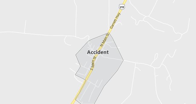 Map of Accident, MD