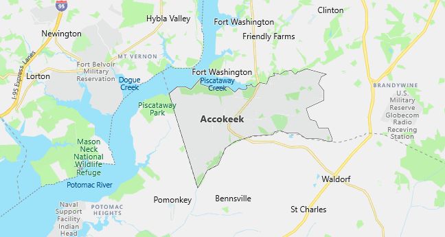 Map of Accokeek, MD