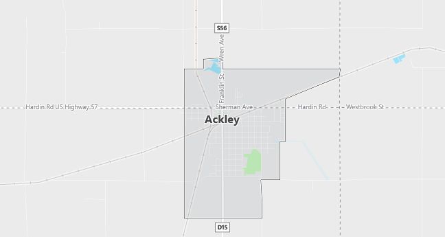 Map of Ackley, IA