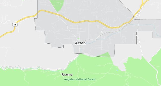 Map of Acton, CA