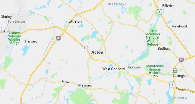 Map of Acton, MA