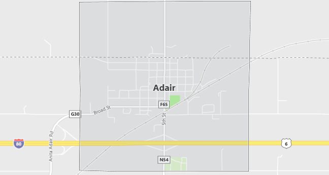 Map of Adair, IA