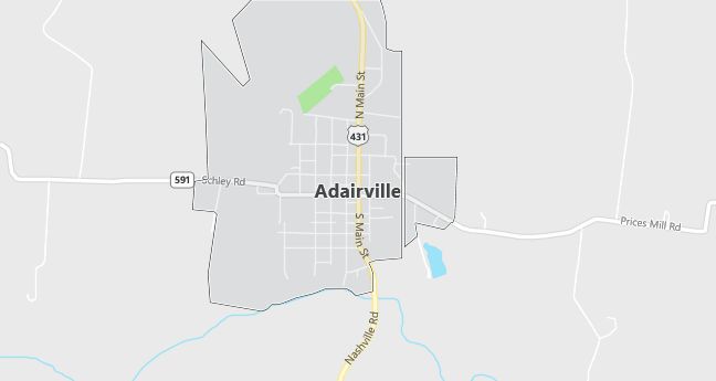 Map of Adairville, KY