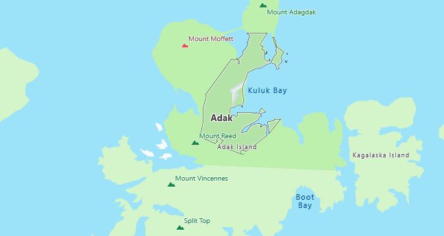 Map of Adak, AK