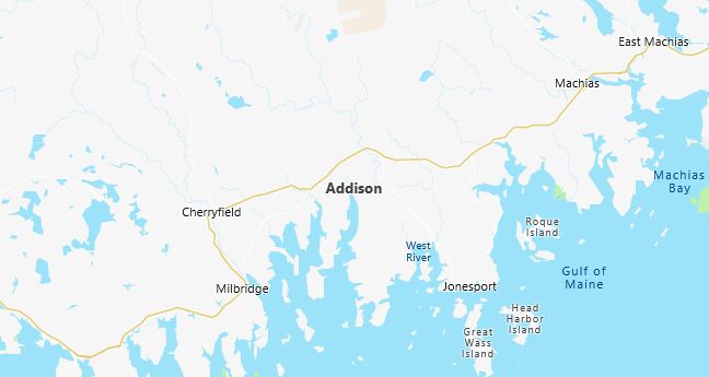 Map of Addison, ME