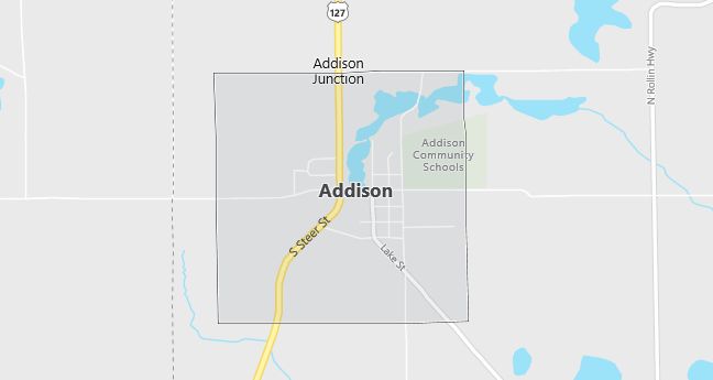 Map of Addison, MI