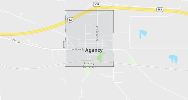 Map of Agency, IA