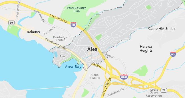 Map of Aiea, HI