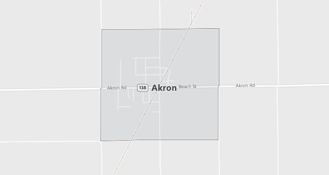 Map of Akron, MI