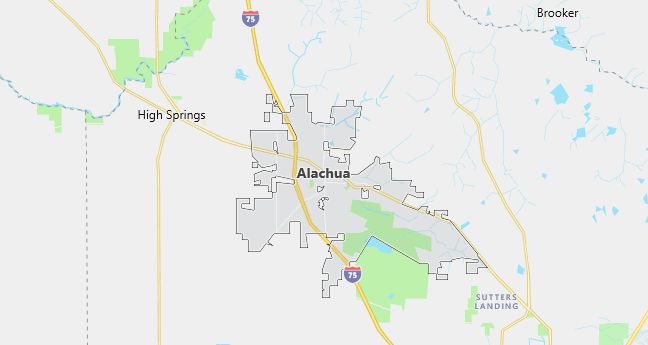 Map of Alachua, FL