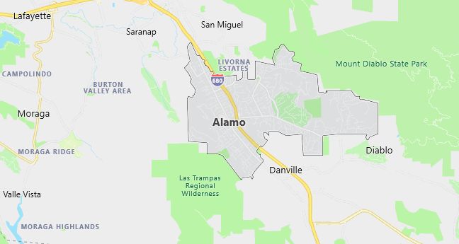 Map of Alamo, CA