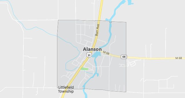 Map of Alanson, MI