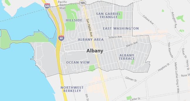 Map of Albany, CA