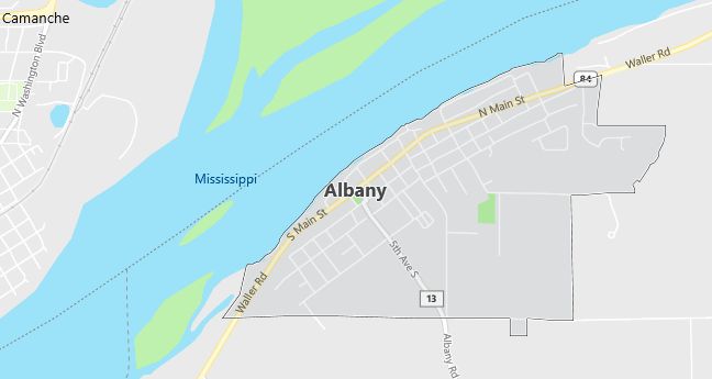 Map of Albany, IL