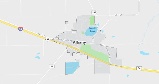 Map of Albany, MN