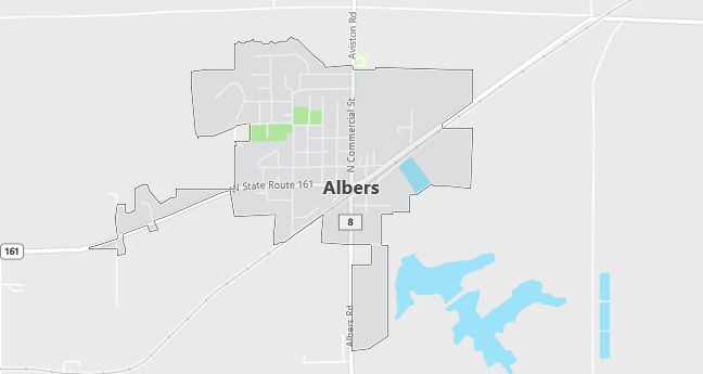 Map of Albers, IL