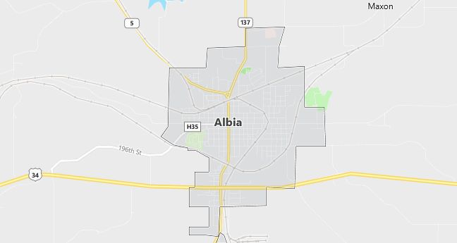 Map of Albia, IA