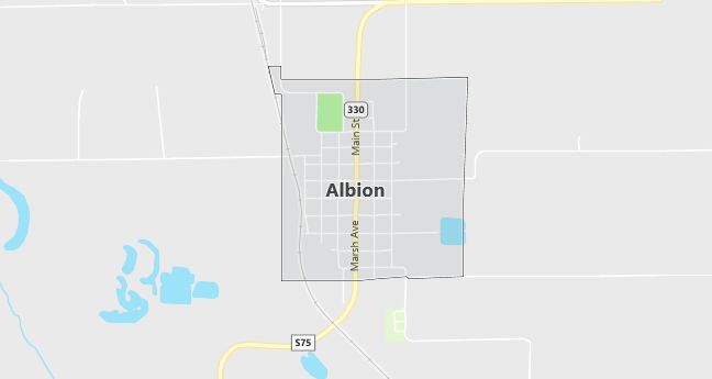 Map of Albion, IA