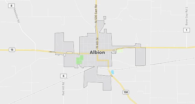 Map of Albion, IL