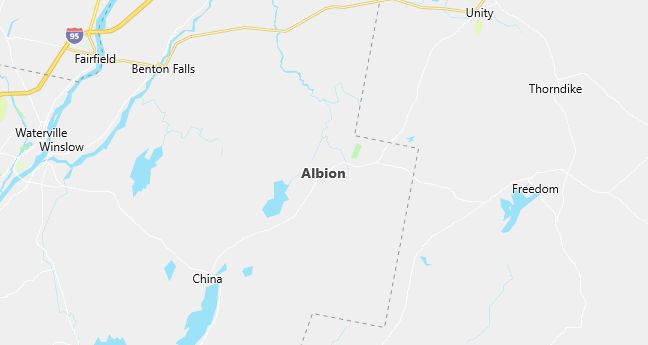 Map of Albion, ME