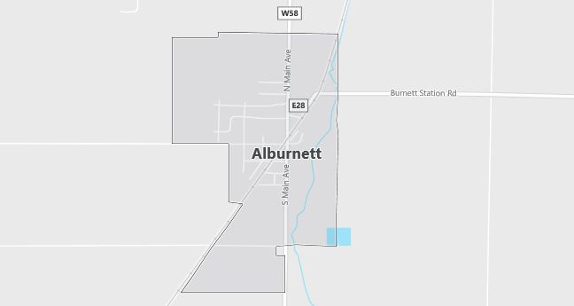 Map of Alburnett, IA