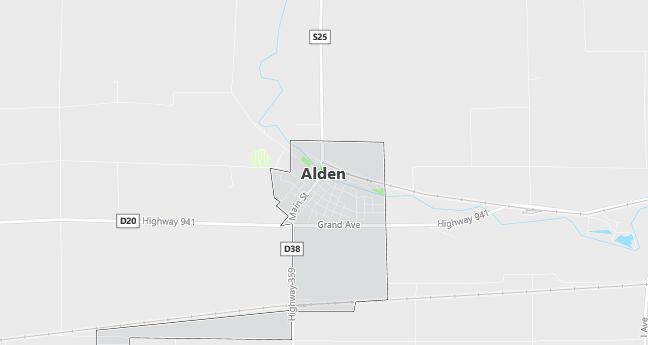 Map of Alden, IA