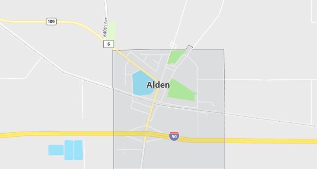 Map of Alden, MN