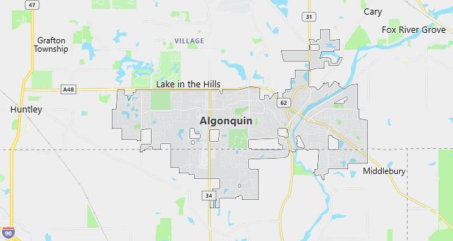 Map of Algonquin, IL