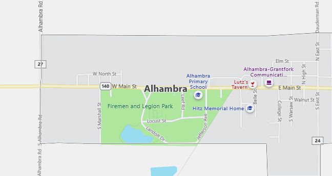 Map of Alhambra, IL