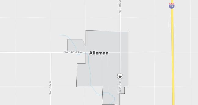 Map of Alleman, IA