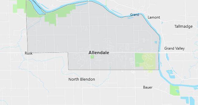 Map of Allendale, MI