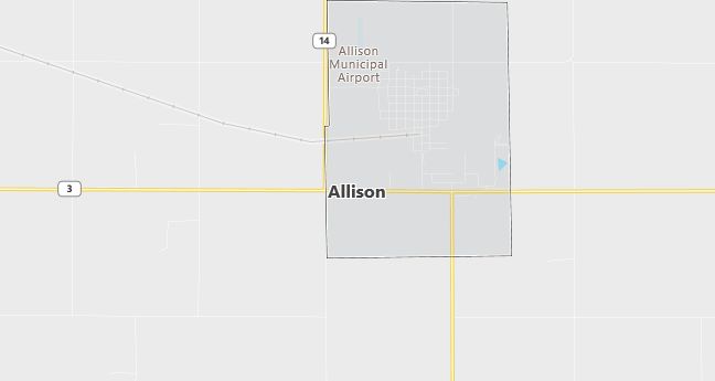 Map of Allison, IA