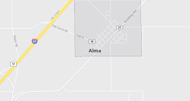 Map of Alma, IL